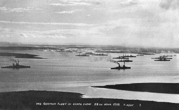 German Fleet in Scapa Flow. Reproduced with kind permission Orkney Library and Archive.