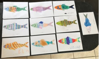 Lots of vibrant and delightful fish were created during the workshop