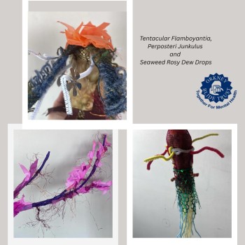 A selection of items created for Shoogly Holm by members of the Blide Trust.